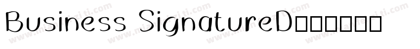Business SignatureD字体转换
